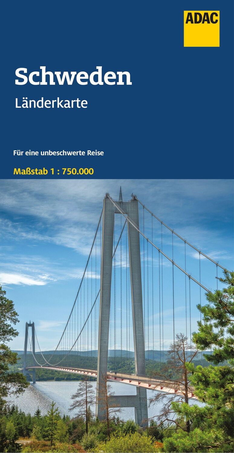 Cover: 9783826423444 | ADAC Länderkarte Schweden 1:750.000 | (Land-)Karte | ADAC LänderKarte