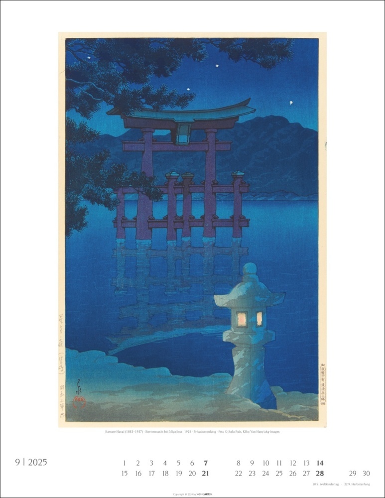 Bild: 9783839901236 | Japan Art Kalender 2025 - Die Kunst des Farbholzsschnitts | Kalender