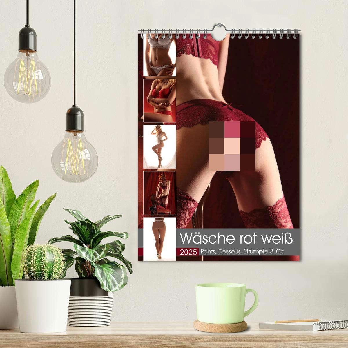 Bild: 9783435120314 | Wäsche rot weiß (Wandkalender 2025 DIN A4 hoch), CALVENDO...