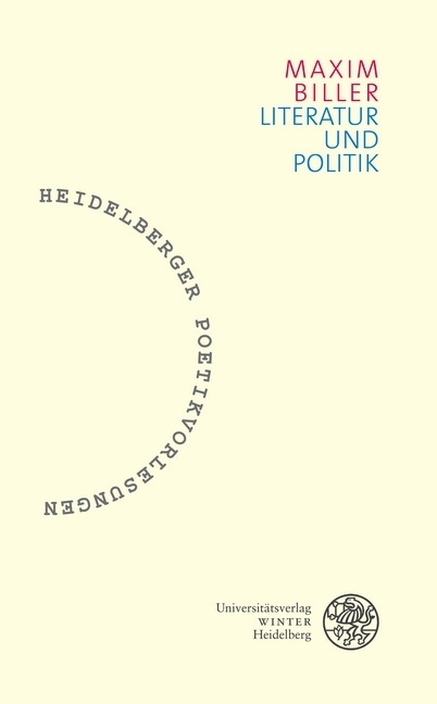 Cover: 9783825369200 | Literatur und Politik | Maxim Biller | Taschenbuch | IV | Deutsch