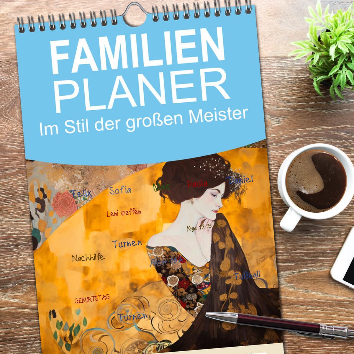 Bild: 9783457096772 | Familienplaner 2025 - Im Stil der großen Meister mit 5 Spalten...