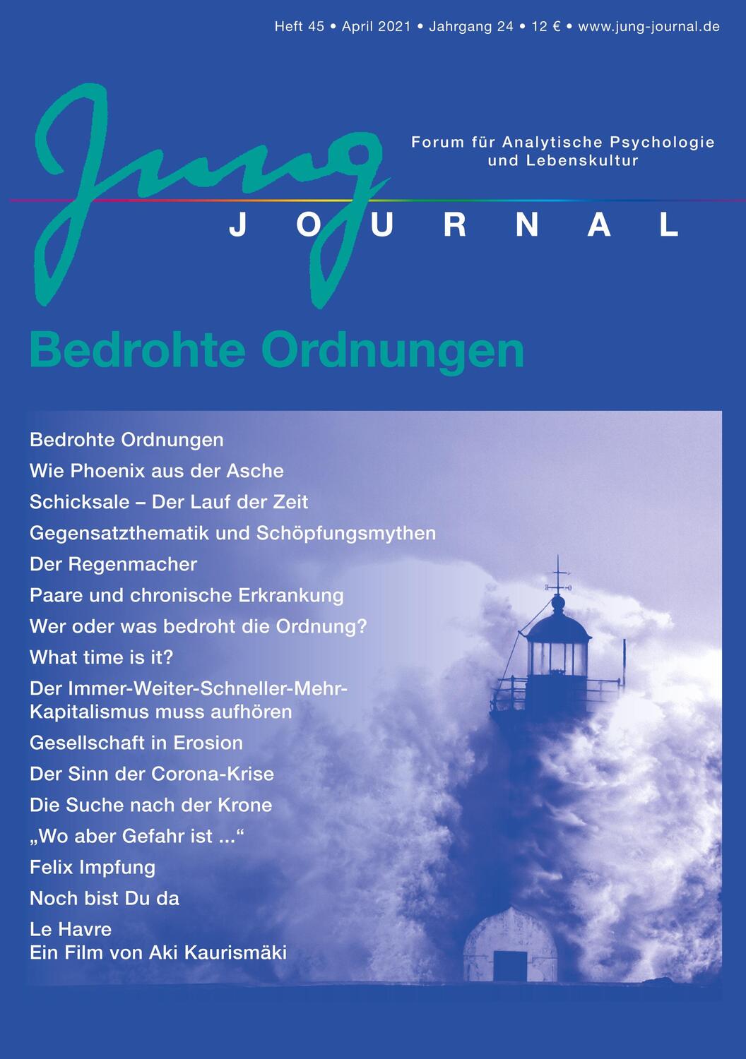 Cover: 9783939322450 | Jung Journal Heft 45: Bedrohte Ordnungen | Opus Magnum