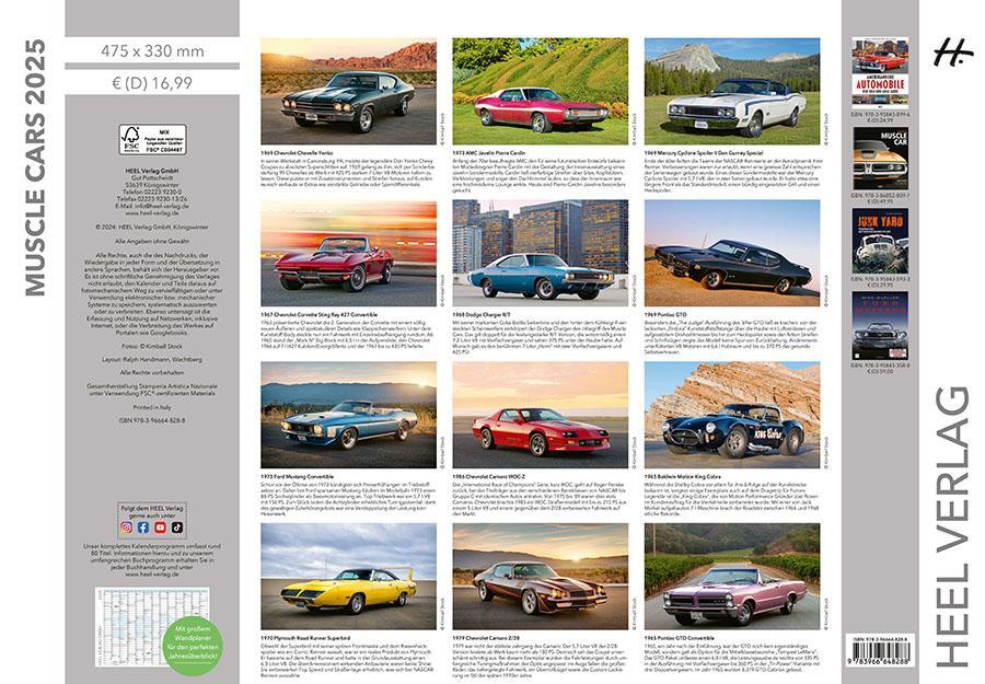 Bild: 9783966648288 | Muscle Cars Kalender 2025 | Frank Mundus | Kalender | 14 S. | Deutsch