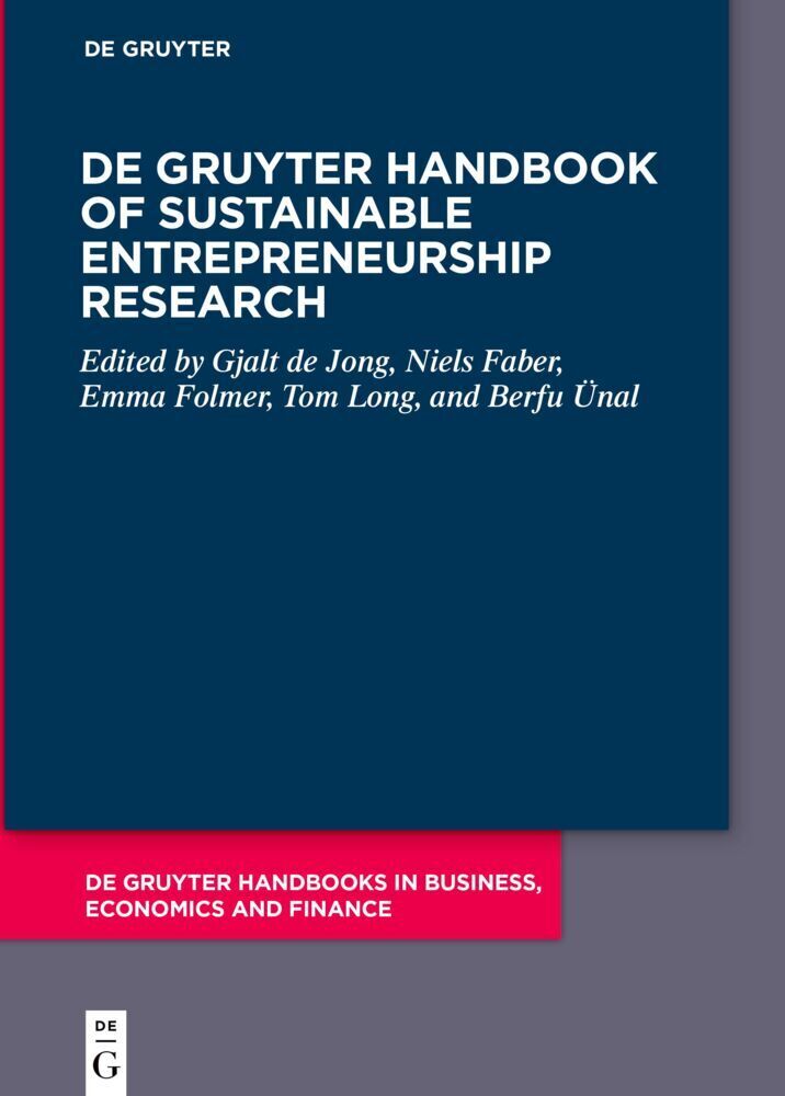 Cover: 9783110755978 | De Gruyter Handbook of Sustainable Entrepreneurship Research | Buch