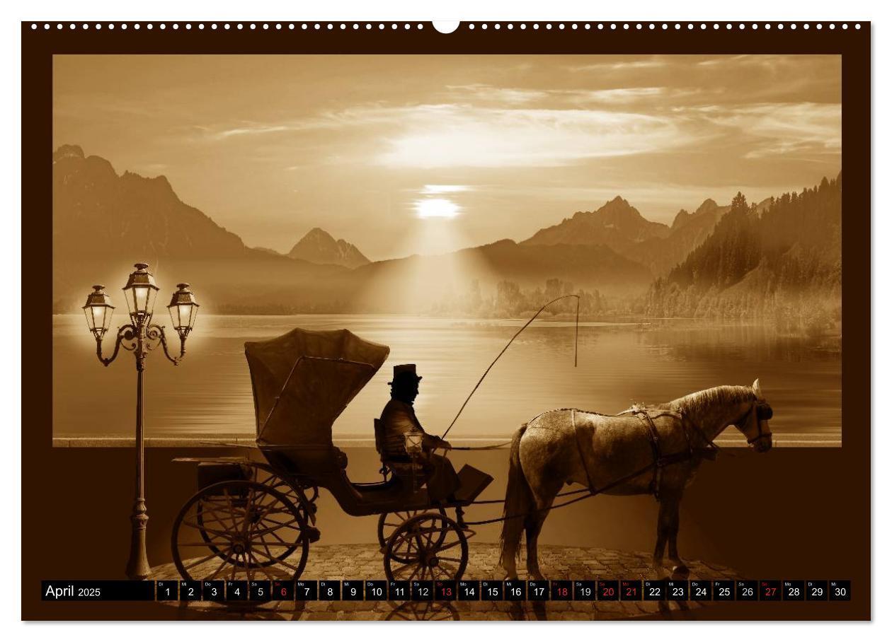 Bild: 9783435680108 | Nostalgie in Sepia (Wandkalender 2025 DIN A2 quer), CALVENDO...