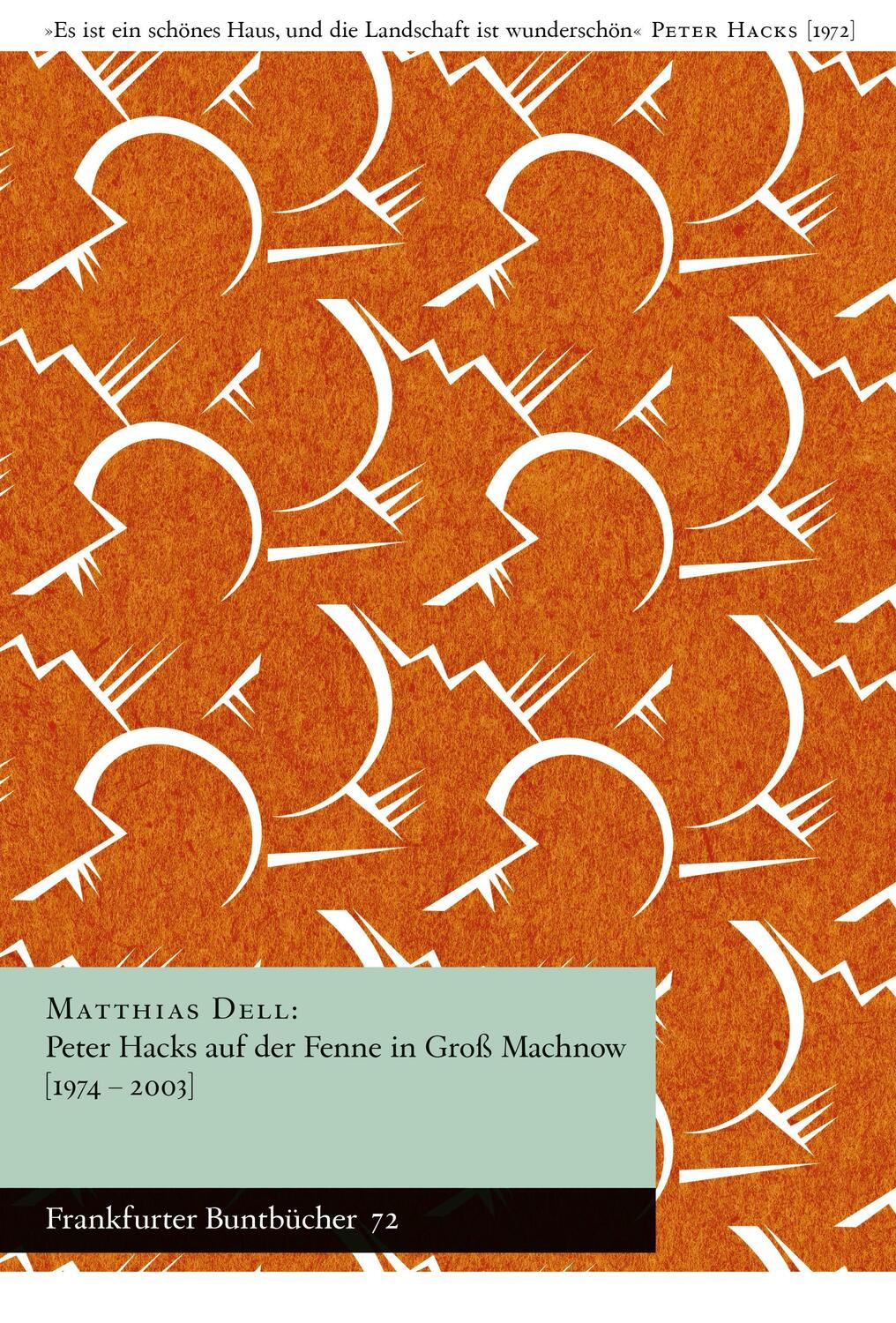 Cover: 9783969820728 | Peter Hacks auf der Fenne in Groß Machnow (1974-2003) | Matthias Dell