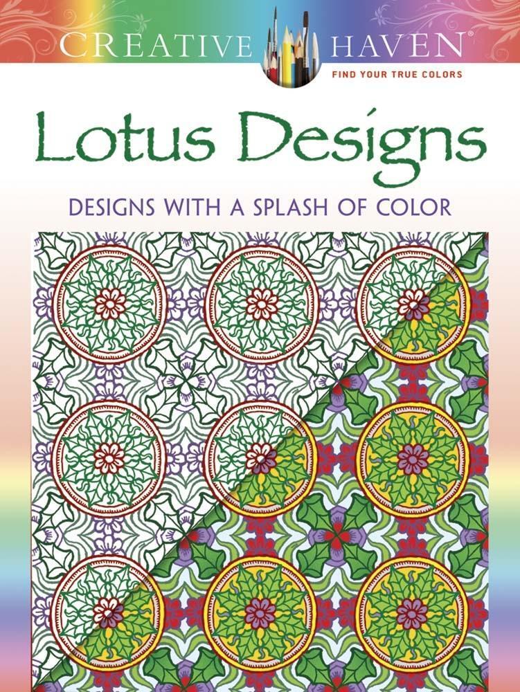 Cover: 9780486807782 | Creative Haven Lotus: Designs with a Splash of Color | Hutchinson