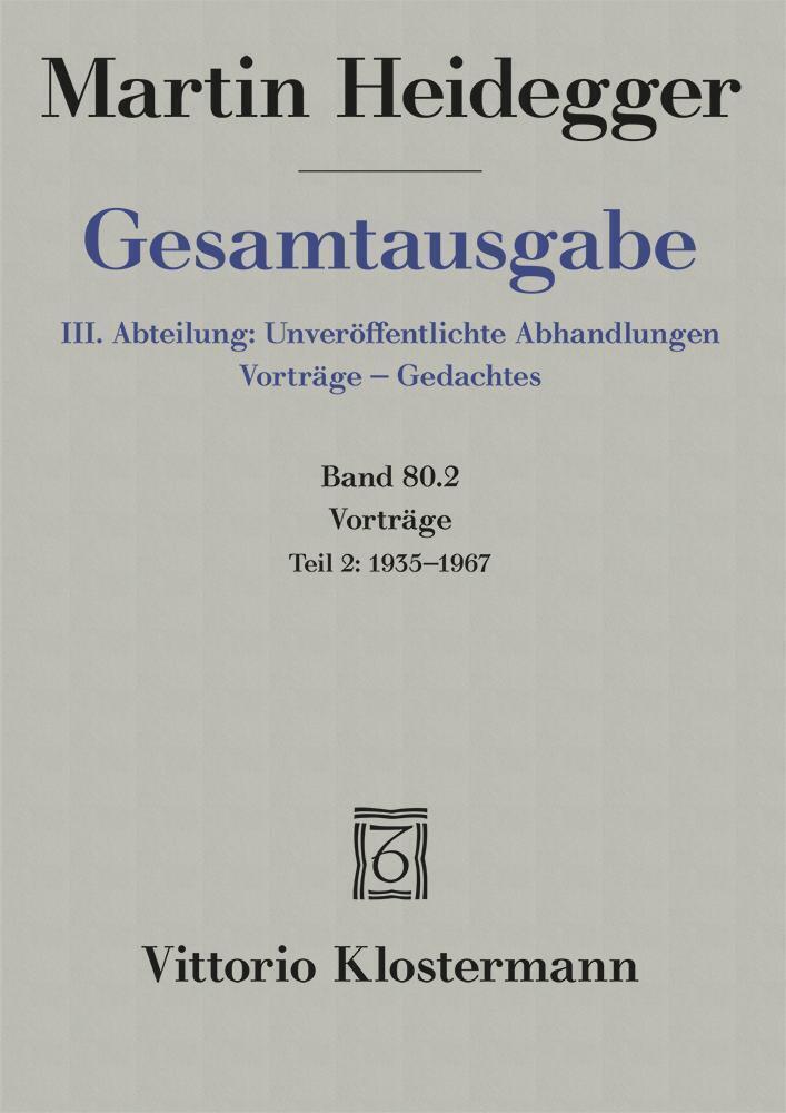 Cover: 9783465016984 | Vorträge: 1935 bis 1967. Tl.2 | Martin Heidegger | Taschenbuch | 2020