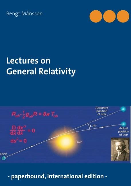 Cover: 9789177856917 | Lectures on General Relativity | - paperbound edition - | Månsson