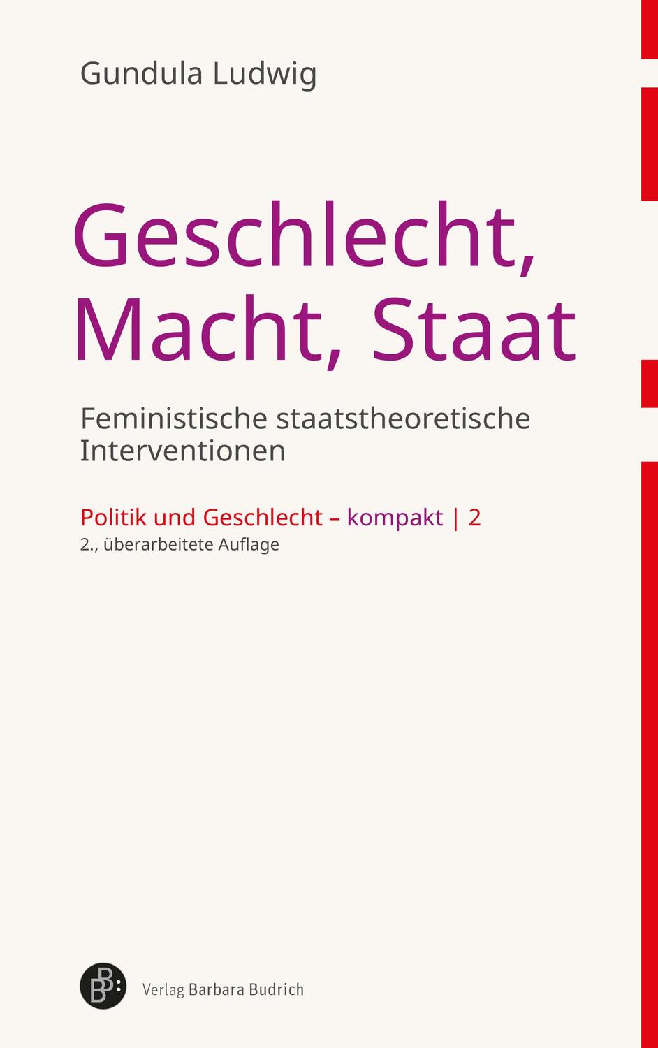 Cover: 9783847424963 | Geschlecht, Macht, Staat | Gundula Ludwig | Taschenbuch | 186 S.