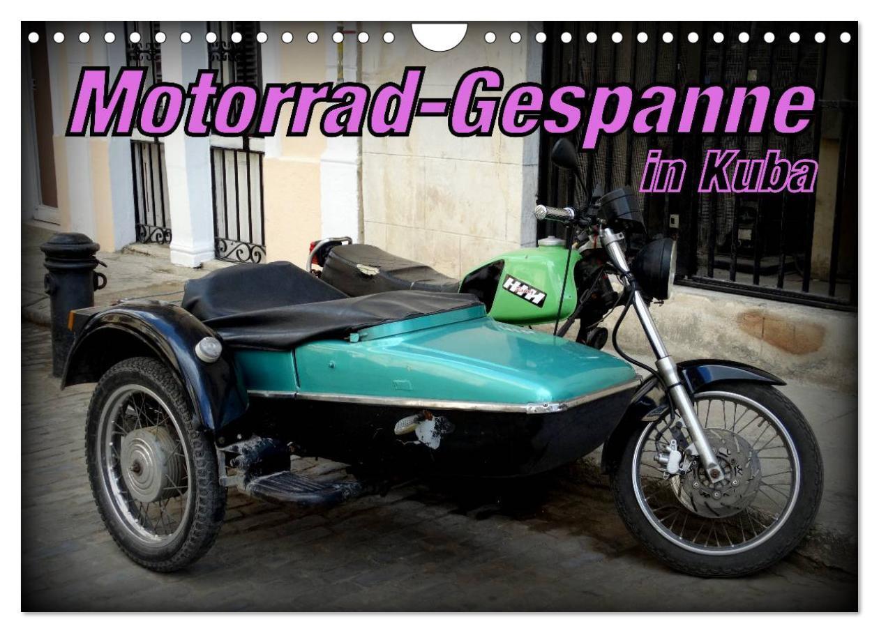 Cover: 9783383354502 | Motorrad-Gespanne in Kuba (Wandkalender 2024 DIN A4 quer), CALVENDO...