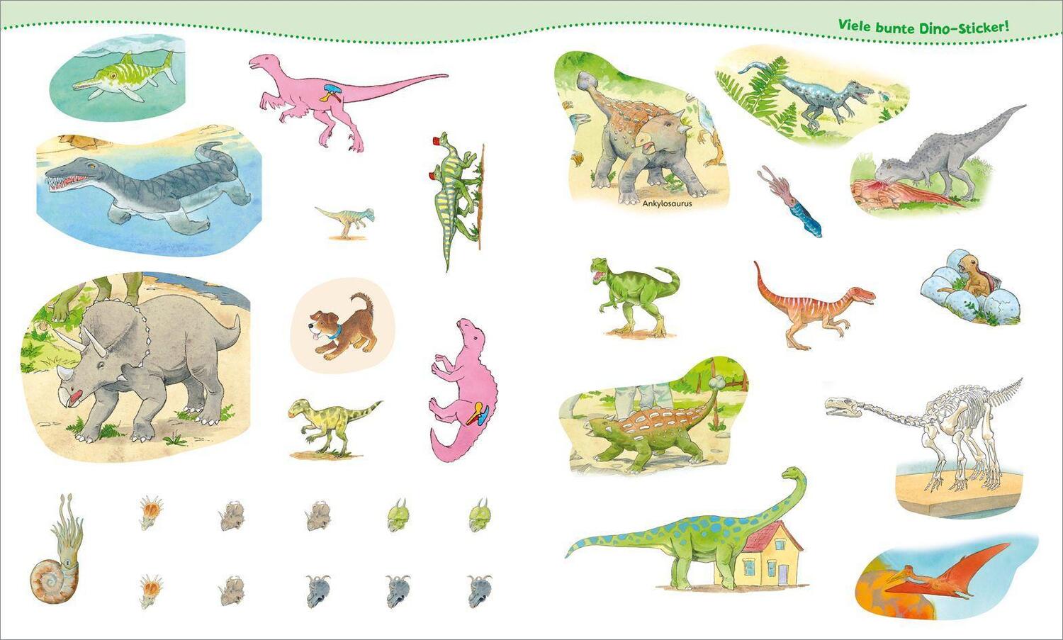 Bild: 9783788675684 | WAS IST WAS Junior Mitmach-Heft Dinosaurier | Spiele, Rätsel, Sticker