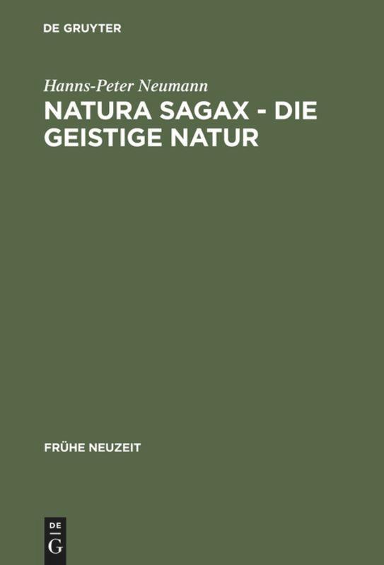Cover: 9783484365940 | Natura sagax - Die geistige Natur | Hanns-Peter Neumann | Buch | ISSN