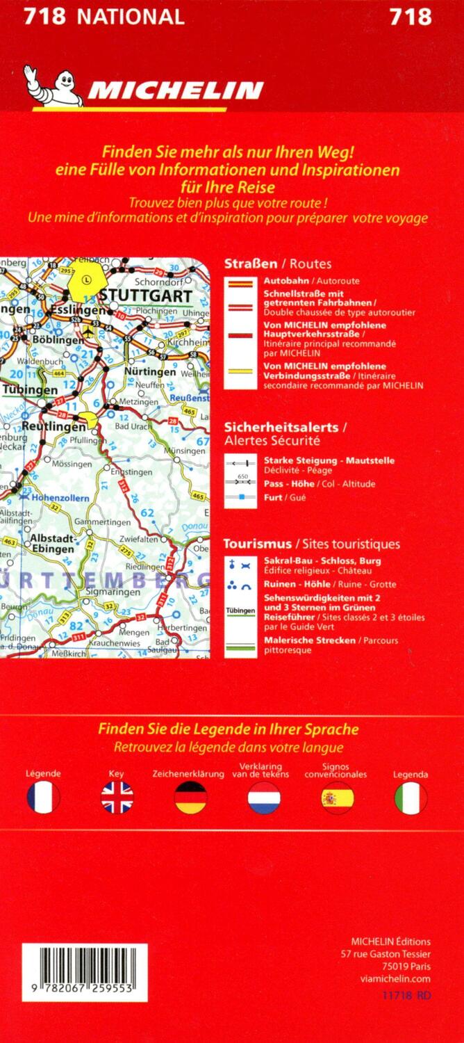 Bild: 9782067259553 | Michelin Deutschland | Straßen- und Tourismuskarte; Auflage 2023