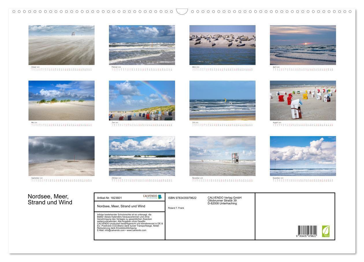 Bild: 9783435979622 | Nordsee, Meer, Strand und Wind (Wandkalender 2025 DIN A2 quer),...