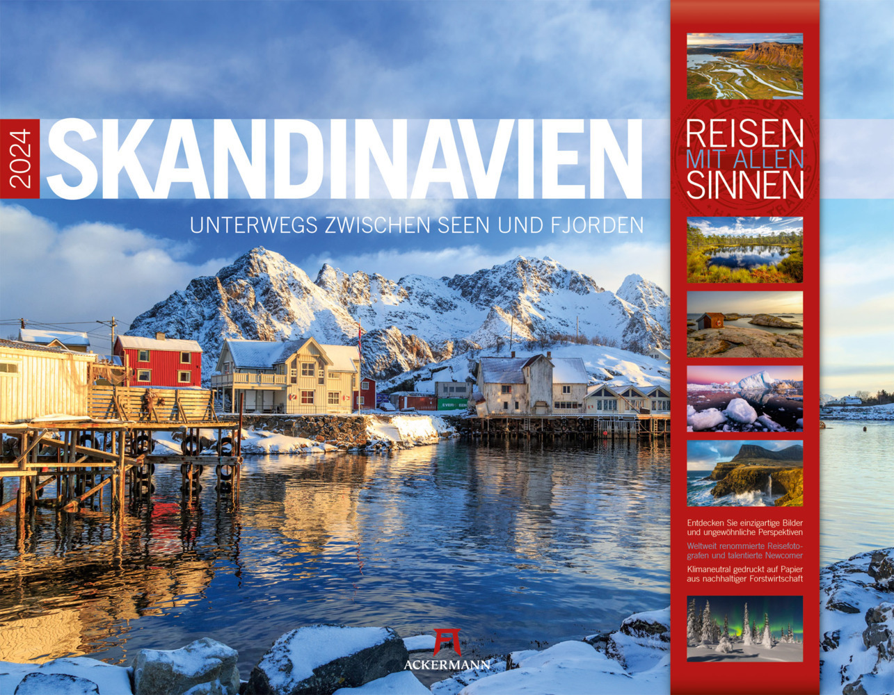 Cover: 9783838424415 | Skandinavien - Unterwegs zwischen Seen und Fjorden Kalender 2024