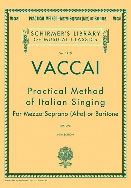 Cover: 9780793551200 | Practical Method of Italian Singing: Schirmer Library of Classics...