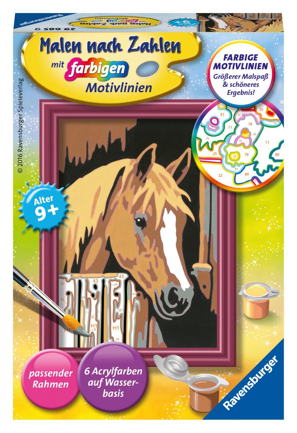 Cover: 4005556296859 | Ravensburger Malen nach Zahlen 29685 - Pferd im Stall - Kinder ab 9...