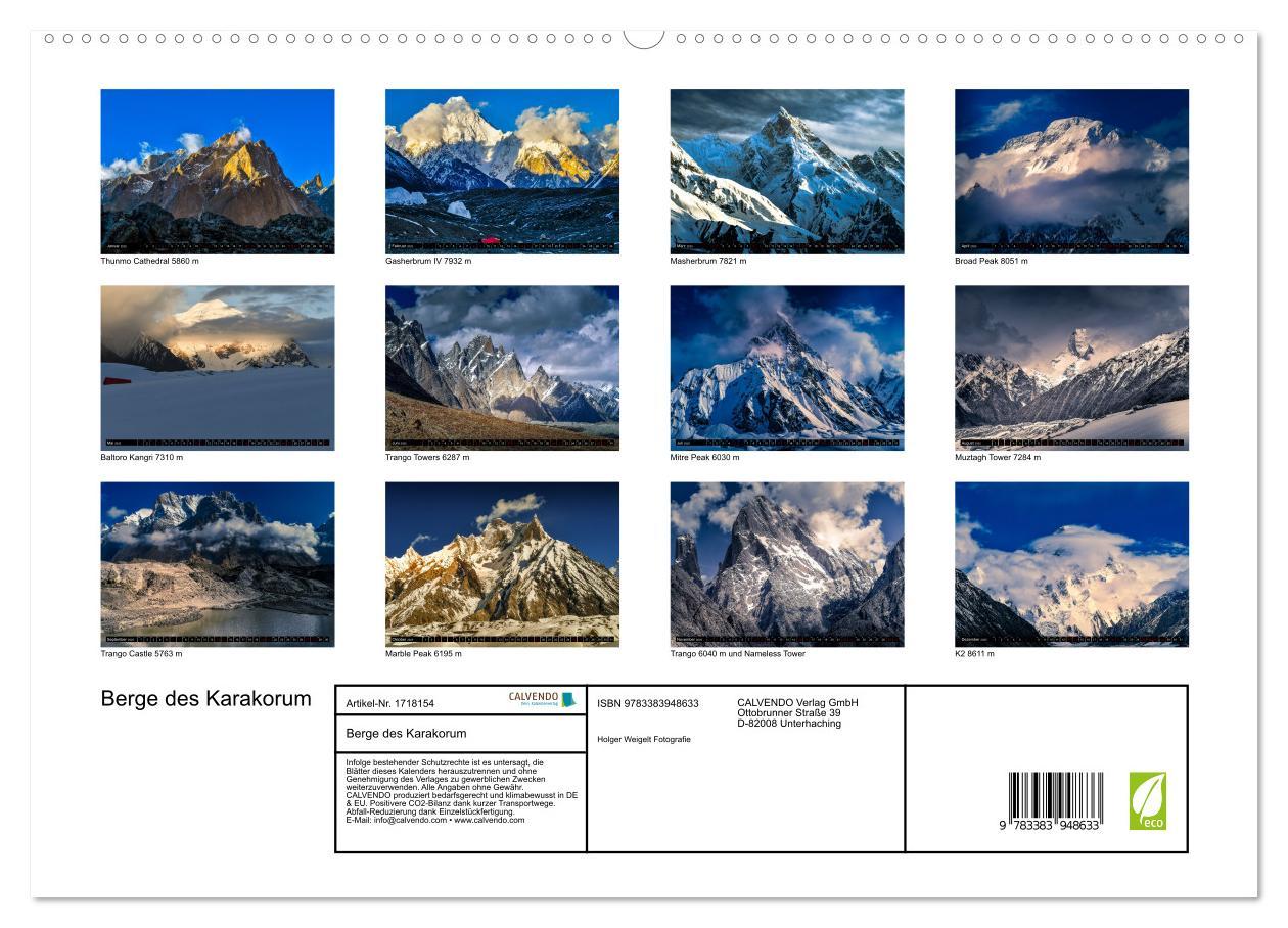 Bild: 9783383948633 | Berge des Karakorum (hochwertiger Premium Wandkalender 2025 DIN A2...