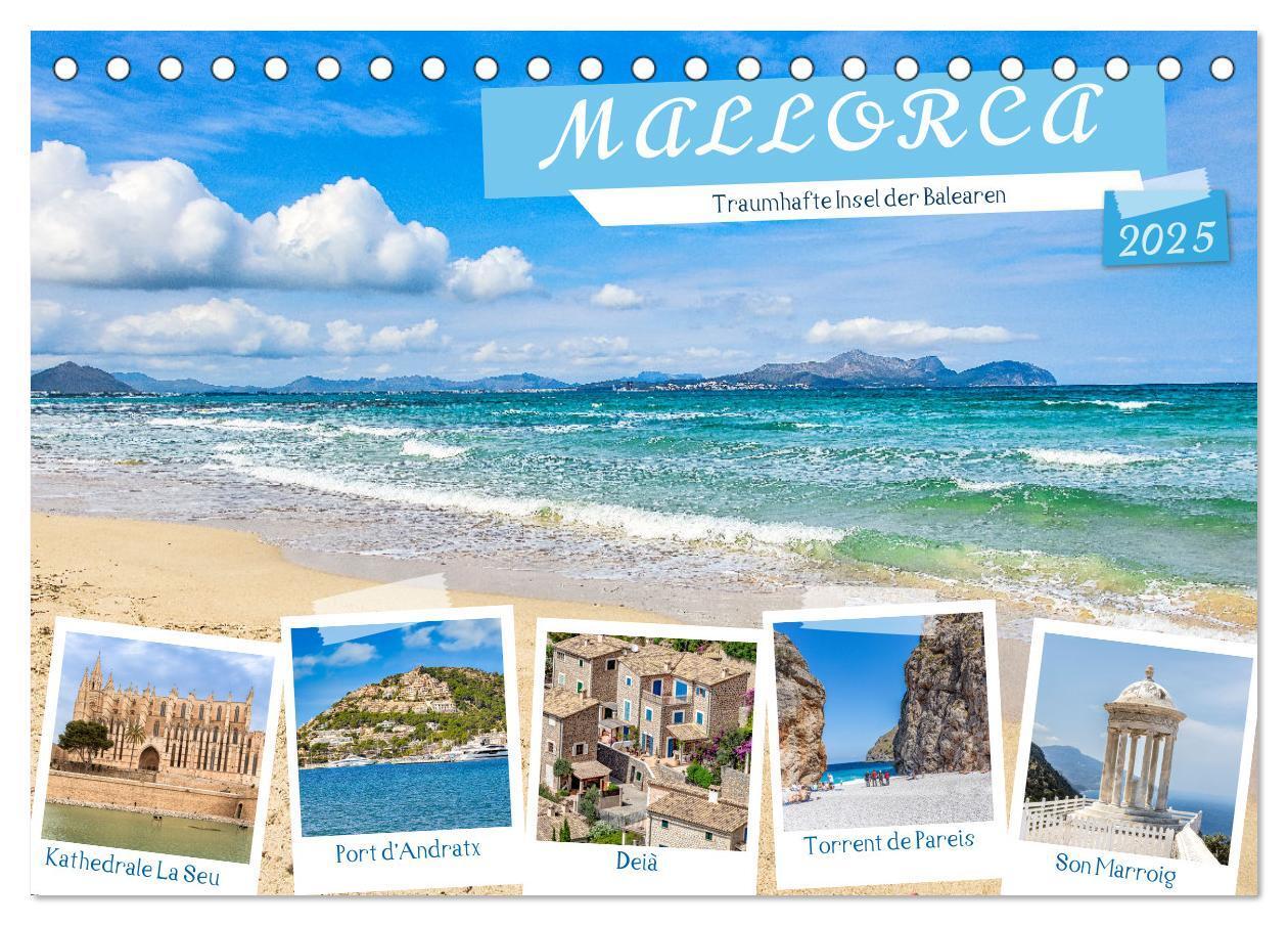 Cover: 9783383892646 | Mallorca - Traumhafte Insel der Balearen (Tischkalender 2025 DIN A5...