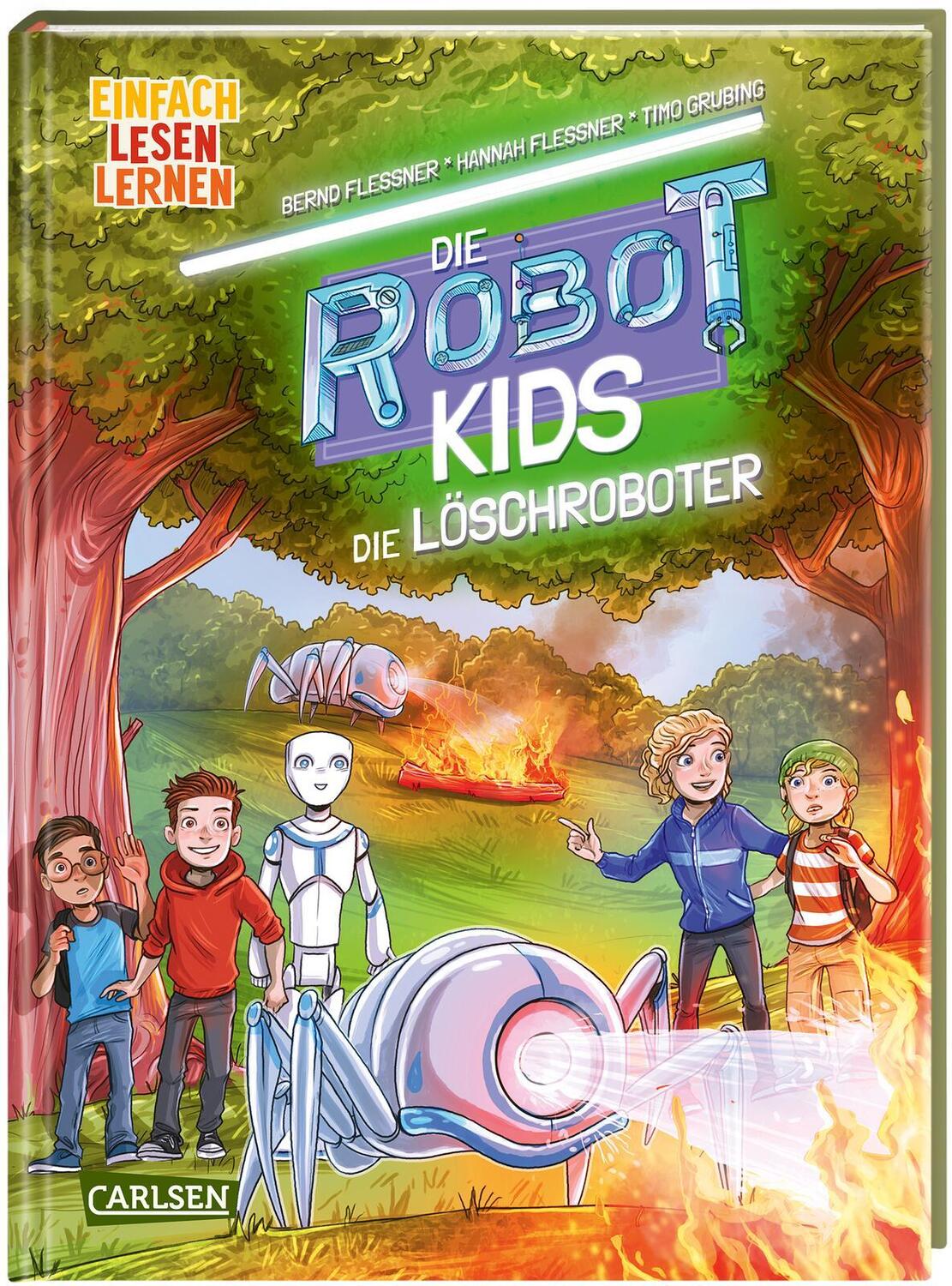 Cover: 9783551690210 | Die Robot-Kids: Die Löschroboter | Bernd Flessner (u. a.) | Buch