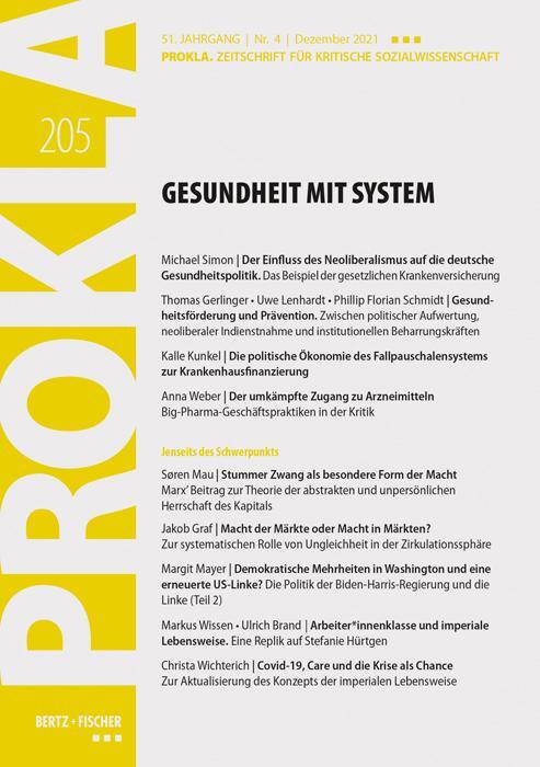 Cover: 9783865059055 | Gesundheit mit System | PROKLA 205: 51. Jg., Heft 4, Dezember 2021