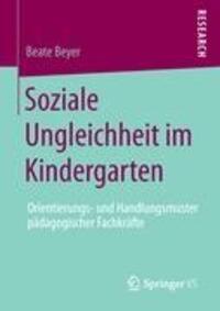 Cover: 9783658006594 | Soziale Ungleichheit im Kindergarten | Beate Beyer | Taschenbuch