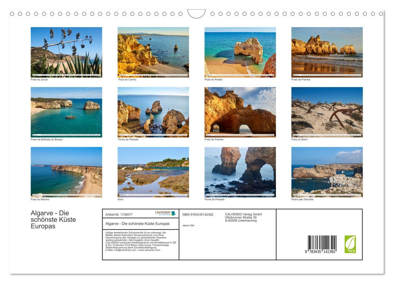 Bild: 9783435142392 | Algarve - Die schönste Küste Europas (Wandkalender 2025 DIN A3...