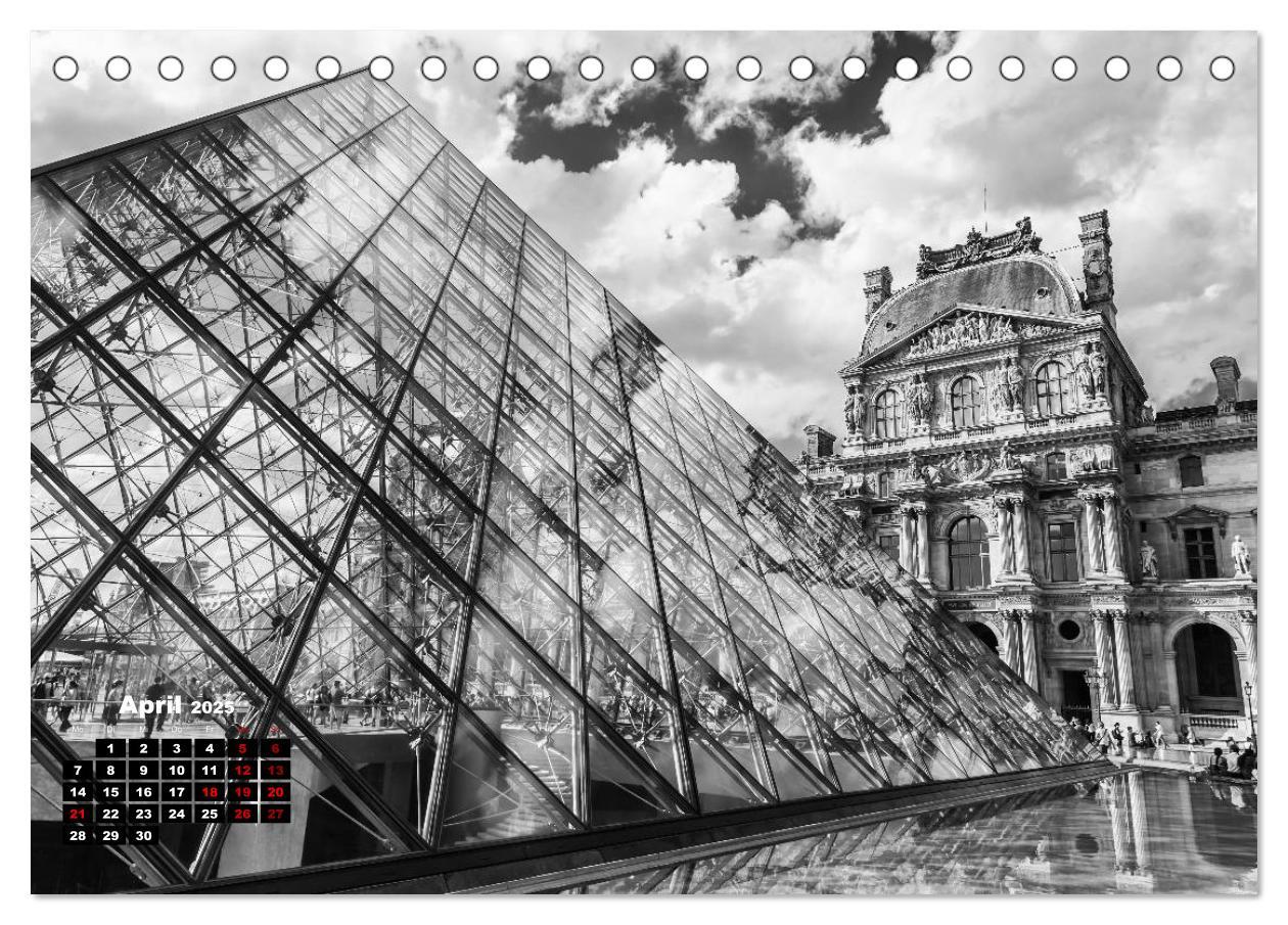 Bild: 9783435366385 | Paris-Impressionen in Schwarz-Weiß (Tischkalender 2025 DIN A5...