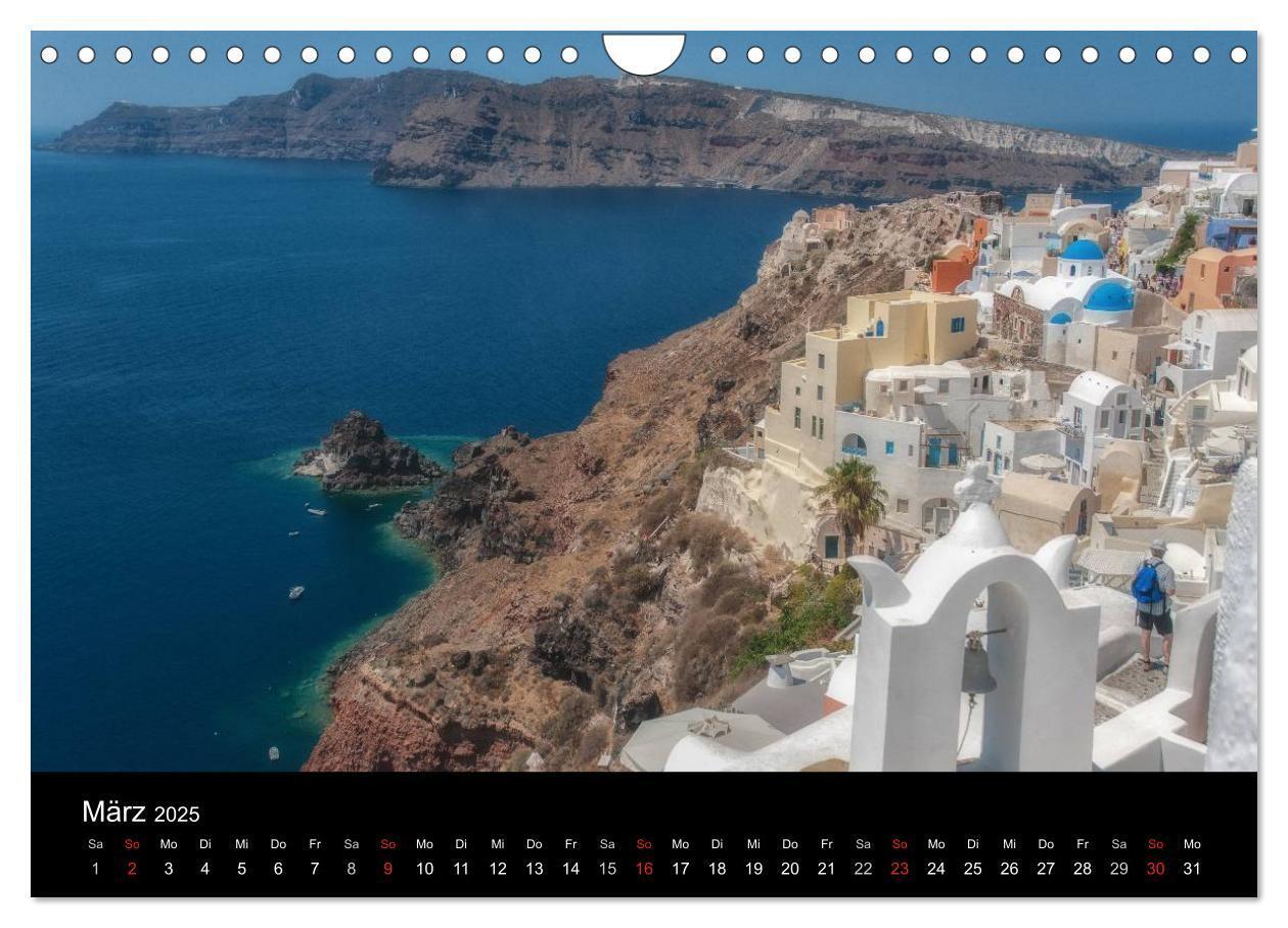 Bild: 9783435564514 | Zauberhaftes Santorin (Wandkalender 2025 DIN A4 quer), CALVENDO...