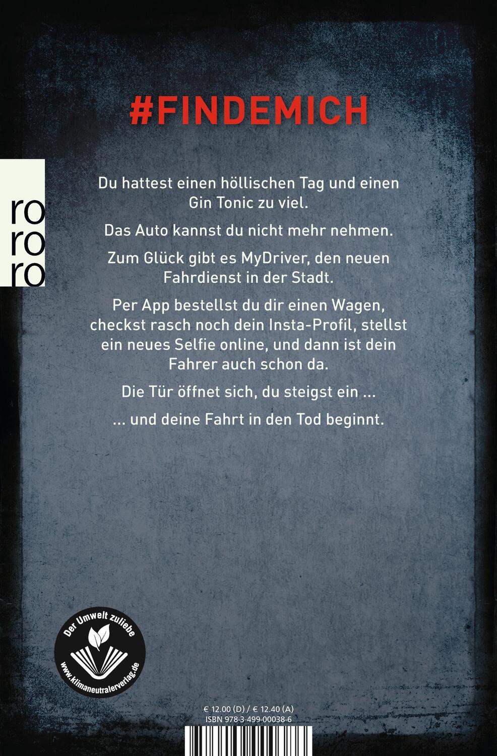 Rückseite: 9783499000386 | Der Fahrer | Hamburg-Thriller | Andreas Winkelmann | Taschenbuch