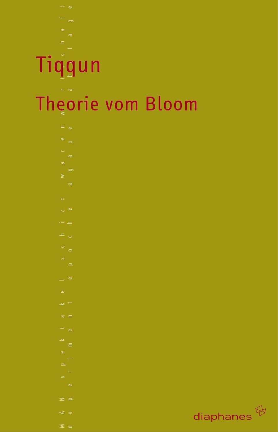 Cover: 9783935300322 | Theorie vom Bloom | TransPositionen | Tiqqun | Taschenbuch | 120 S.