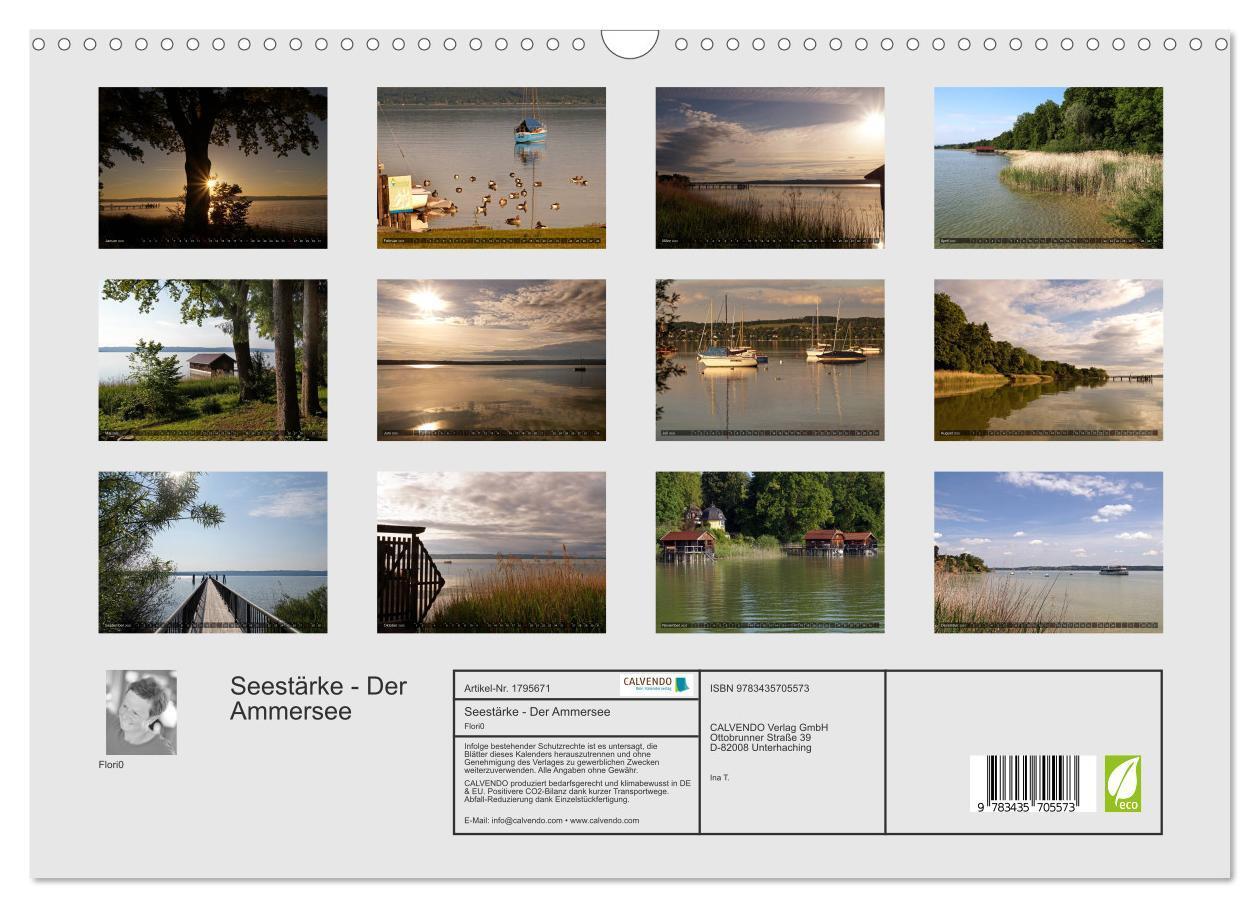 Bild: 9783435705573 | Seestärke - Der Ammersee (Wandkalender 2025 DIN A3 quer), CALVENDO...