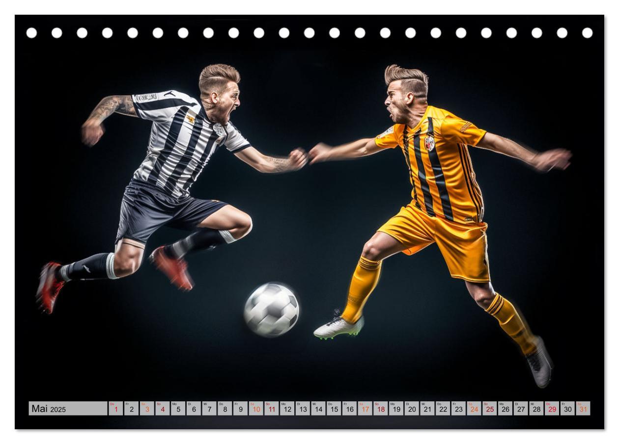 Bild: 9783383780462 | Fussball - Zweikampf (Tischkalender 2025 DIN A5 quer), CALVENDO...