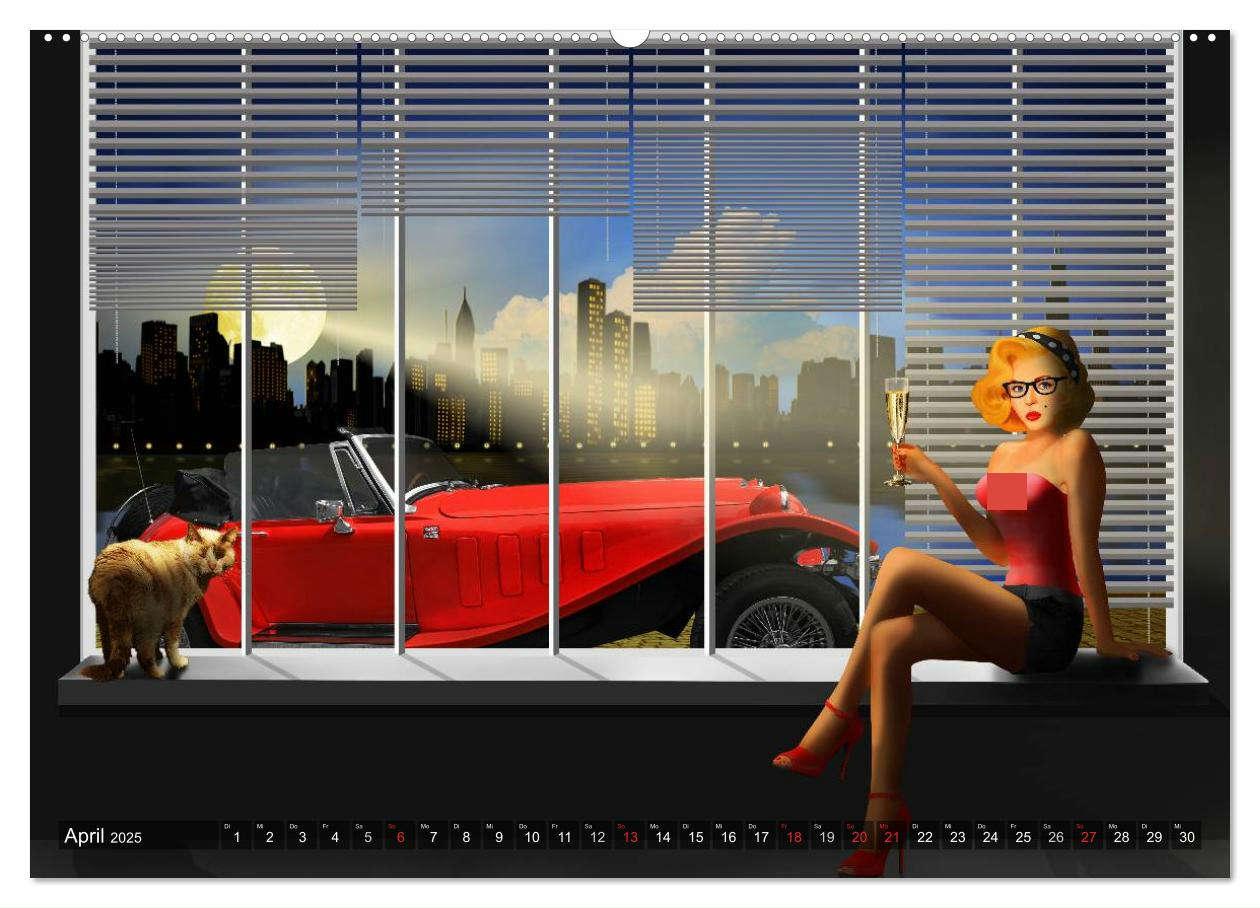 Bild: 9783435472925 | Oldtimer und Pin-Up Girls by Mausopardia (Wandkalender 2025 DIN A2...