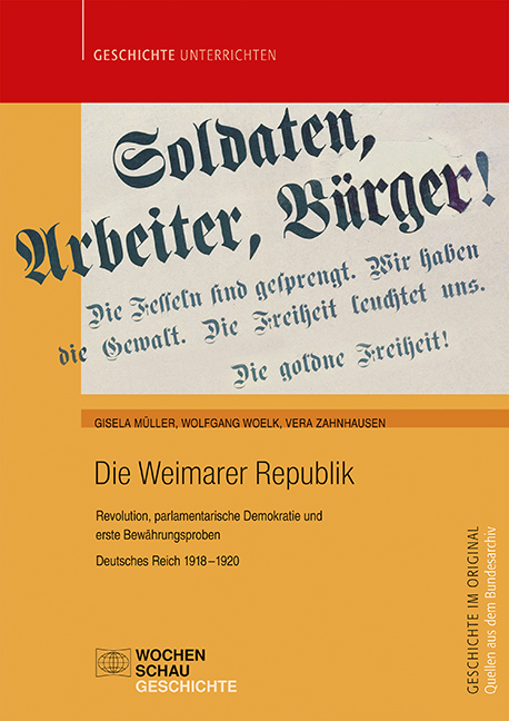 Cover: 9783734413254 | Die Weimarer Republik | Revolution, parlamentarische Demokratie | Buch