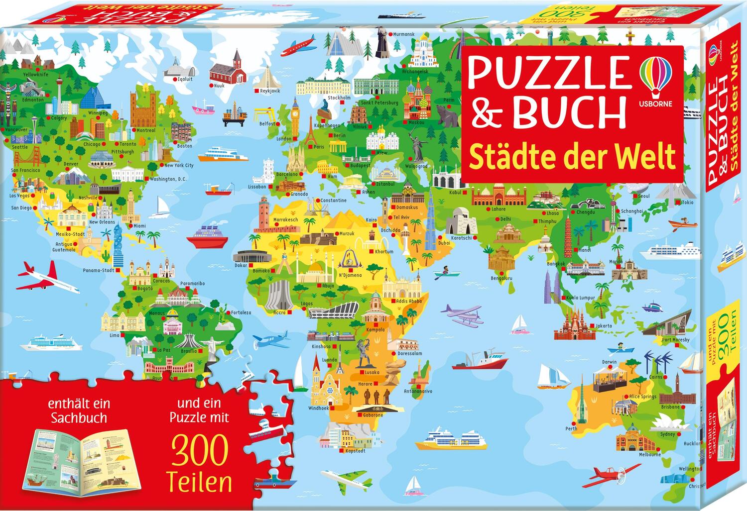Cover: 9781789419030 | Puzzle &amp; Buch: Städte der Welt | Sam Smith (u. a.) | Stück | 16 S.