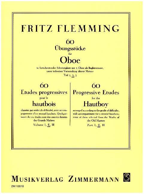 Cover: 9790010120102 | 60 Übungsstücke für Oboe in fortschreitender Schwierigkeit 2 | 32 S.