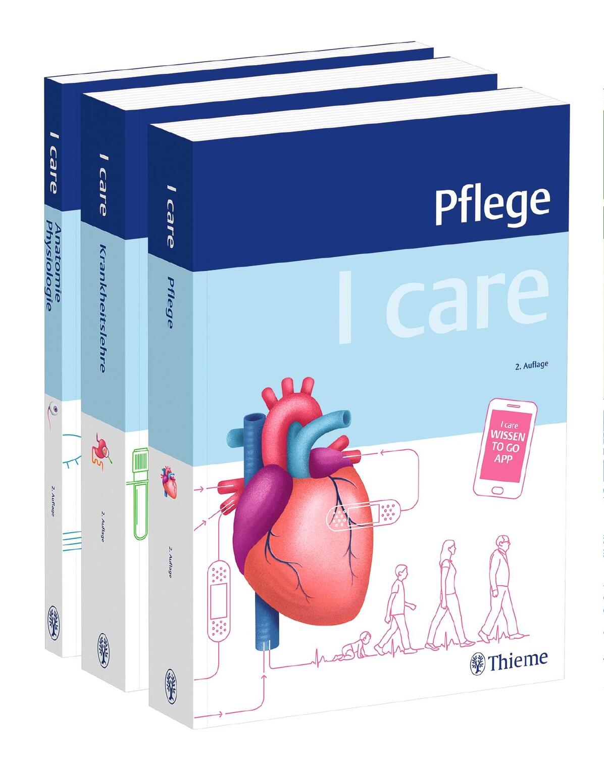 Cover: 9783132418325 | I care LernPaket | Pflege; Anatomie Physiologie; Krankheitslehre