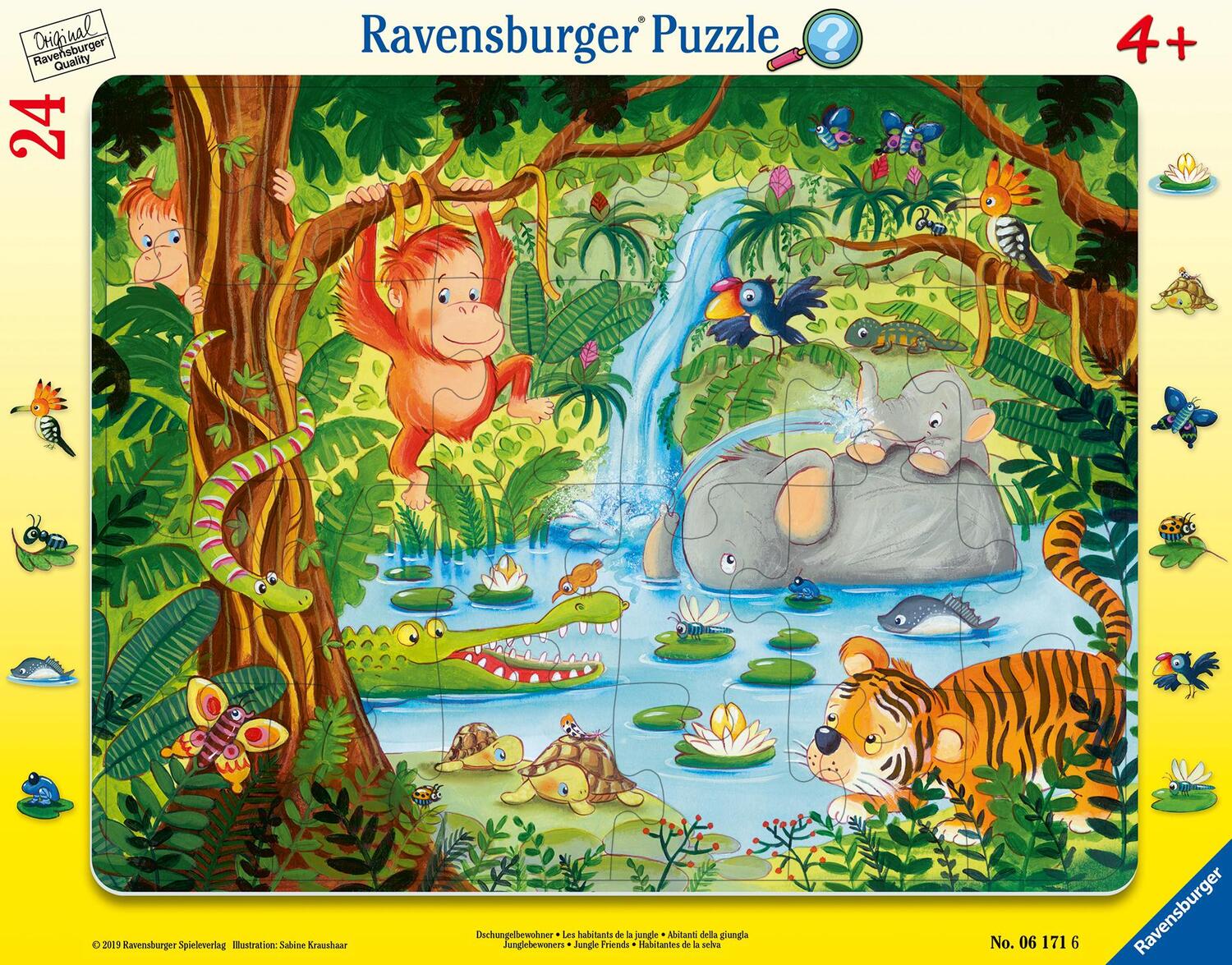 Cover: 4005556061716 | Dschungelbewohner - Puzzle mit 24 Teilen | Spiel | Deutsch | 2019
