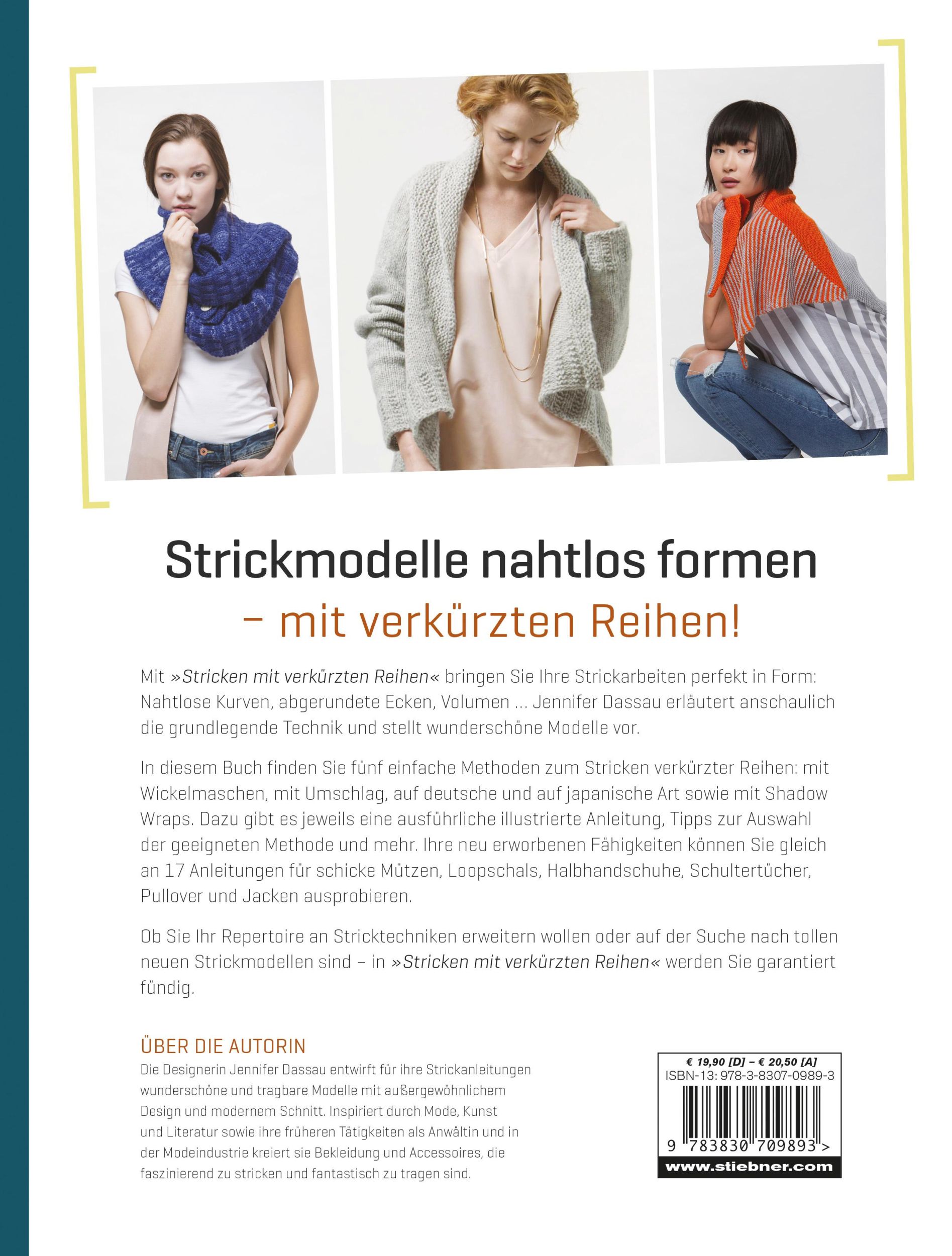 Rückseite: 9783830709893 | Stricken mit verkürzten Reihen | Jennifer Dassau | Taschenbuch | 2018