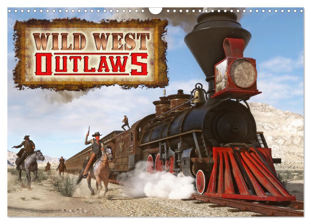 Cover: 9783383688973 | Wild West Outlaws (Wandkalender 2024 DIN A3 quer), CALVENDO...