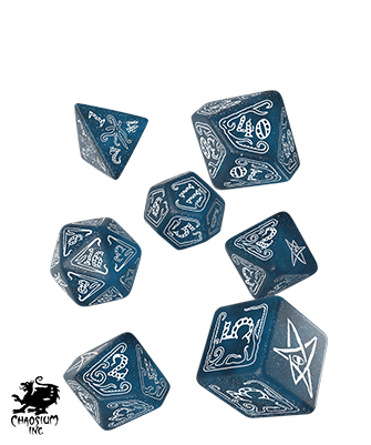 Cover: 5907699495979 | Call of Cthulhu Abyssal &amp; white Dice Set | Call of Cthulhu | QWOCTH3F