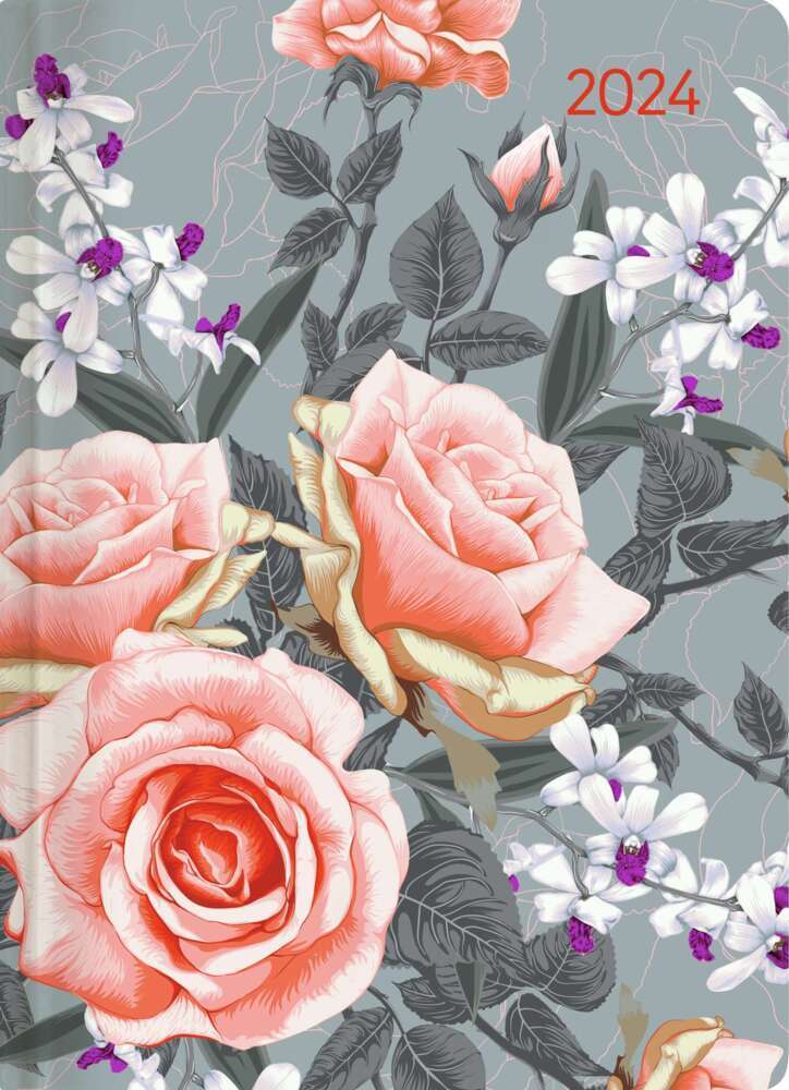 Cover: 4251732339760 | Mini-Buchkalender Style Roses 2024 - Taschen-Kalender A6 - Rose -...