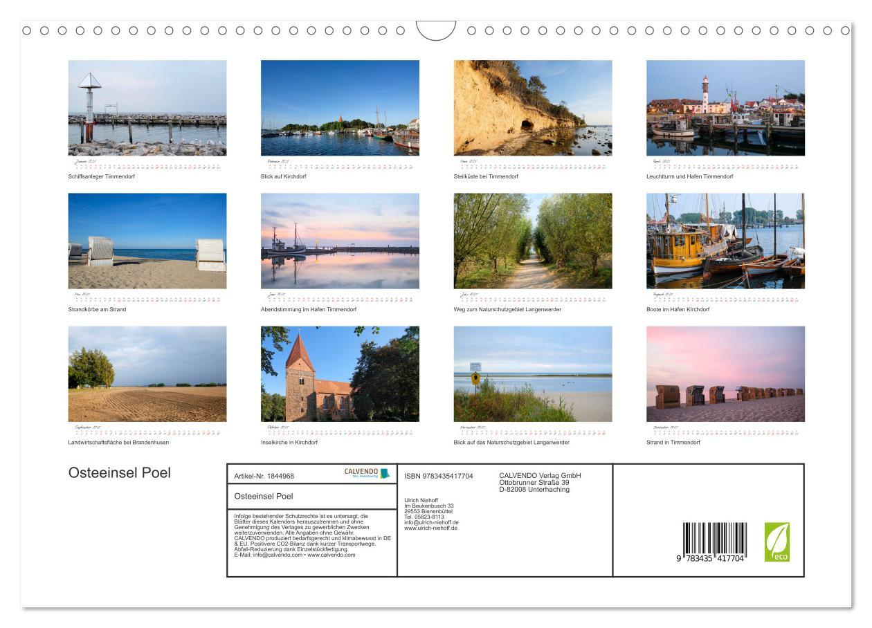 Bild: 9783435417704 | Osteeinsel Poel (Wandkalender 2025 DIN A3 quer), CALVENDO...