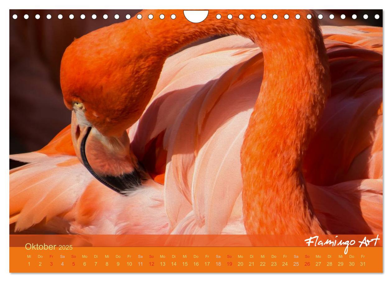 Bild: 9783435819706 | Flamingo Art 2025 (Wandkalender 2025 DIN A4 quer), CALVENDO...