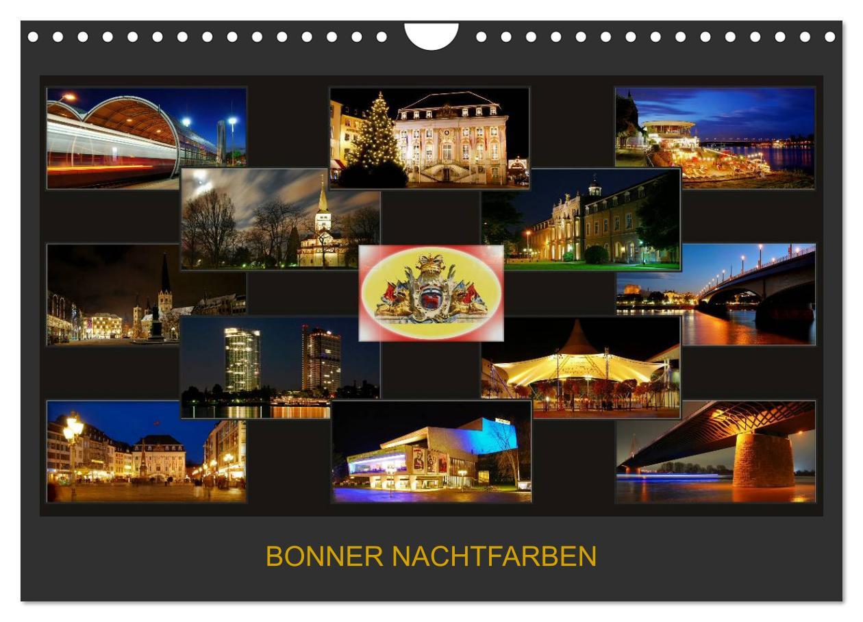 Cover: 9783435830022 | BONNER NACHTFARBEN (Wandkalender 2025 DIN A4 quer), CALVENDO...