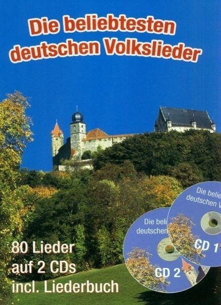 Cover: 9783932839436 | Die beliebtesten deutschen Volkslieder (A5 mit CDs) | Gerhard Hildner