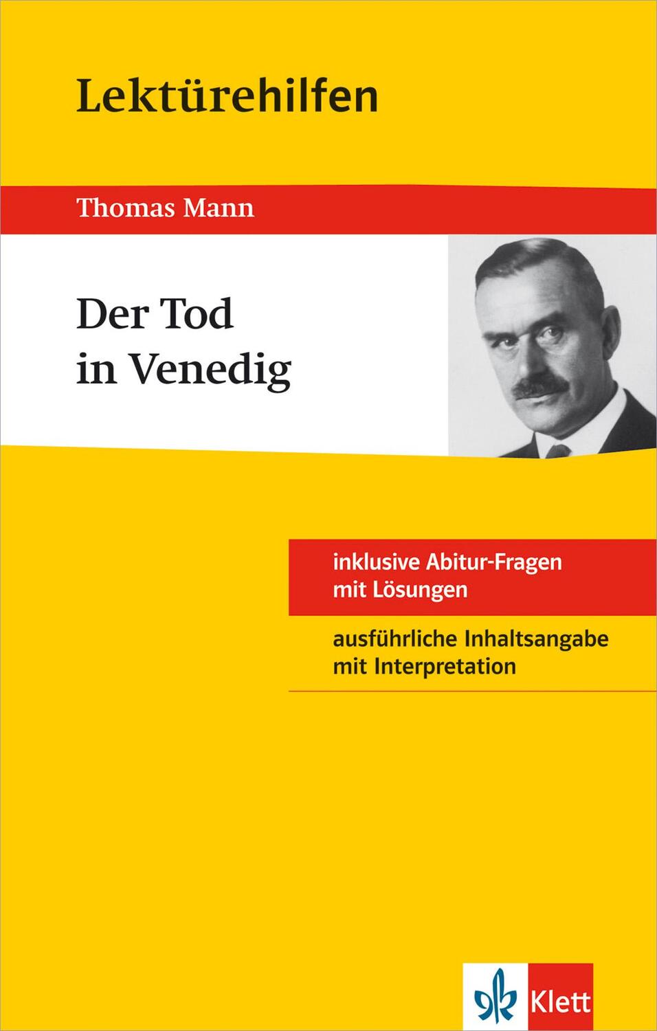 Cover: 9783129230954 | Klett Lektürehilfen Thomas Mann "Der Tod in Venedig" | Thomas Mann