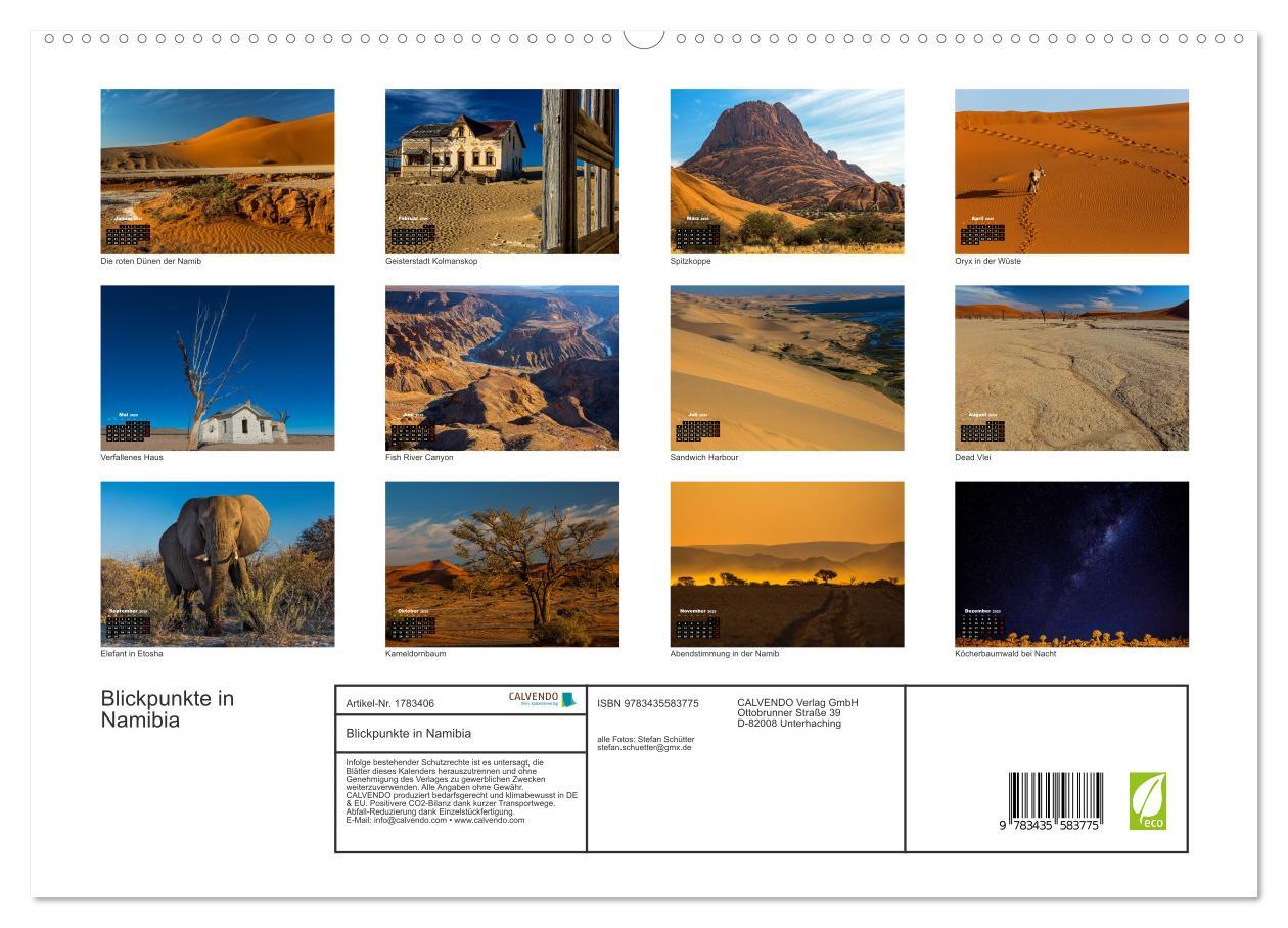 Bild: 9783435583775 | Blickpunkte in Namibia (hochwertiger Premium Wandkalender 2025 DIN...